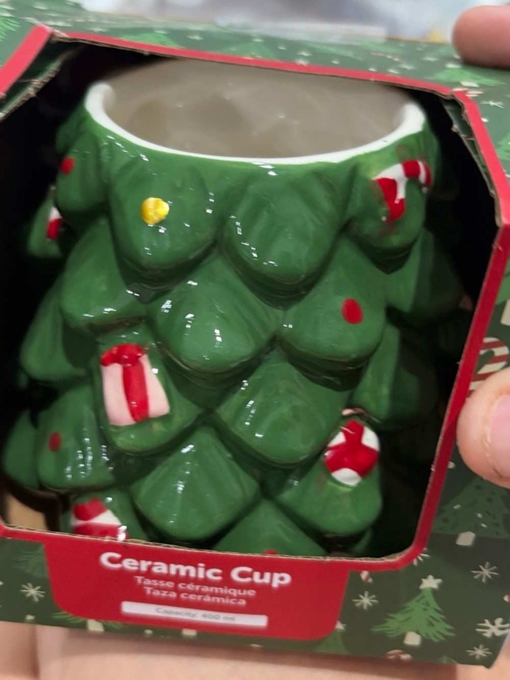 Ceramic Christmas Tree Mug - Green